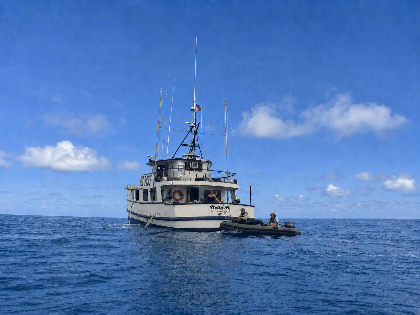 Betty H offshore during the Tern Island trip
